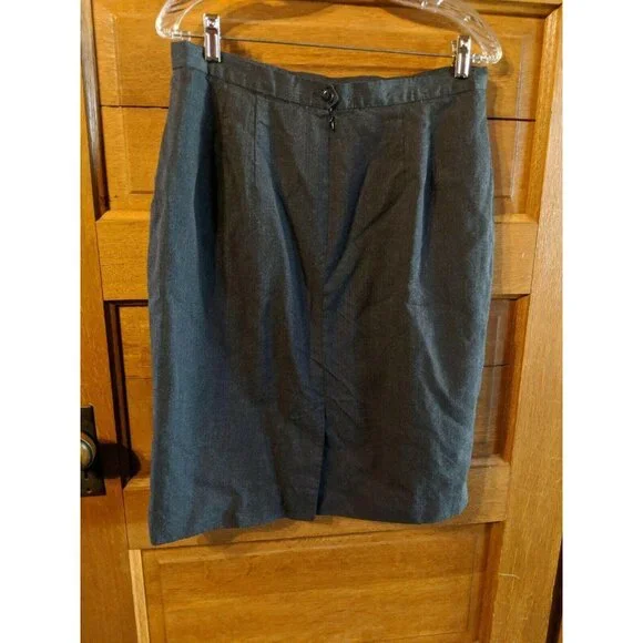 Austin Reed Gray Wool Straight Skirt Size 16 Lined Womens - Picture 2 of 7